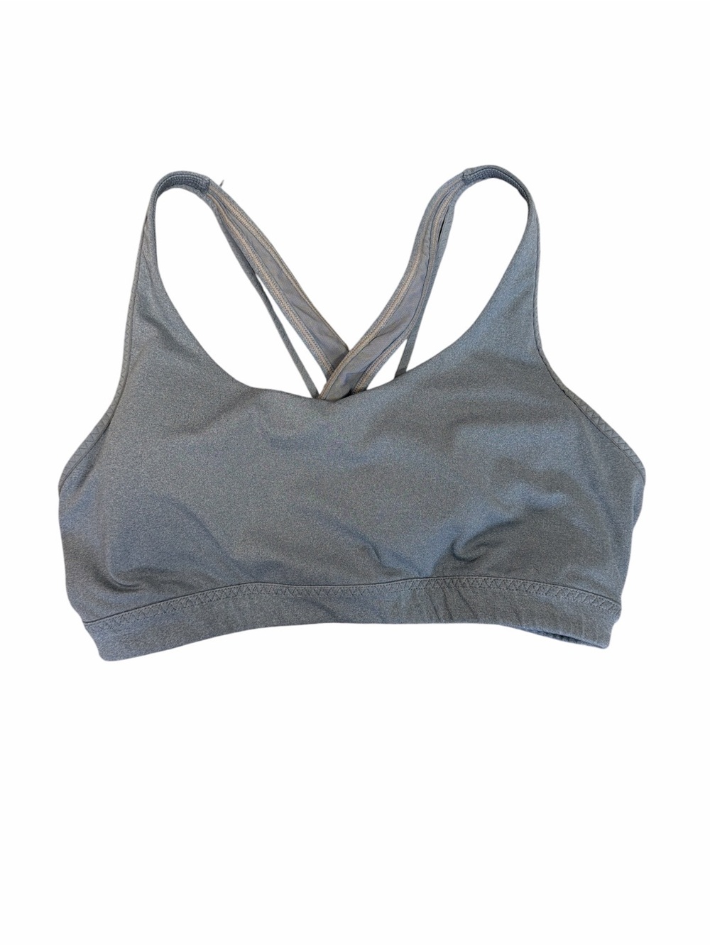 Athleta Women’s Large Gray Strappy Cross Back Athletic Sports Bra
